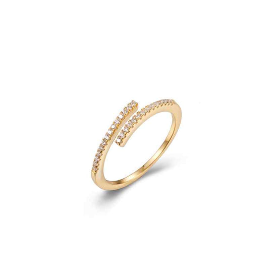 Anillo de plata con circonitas
